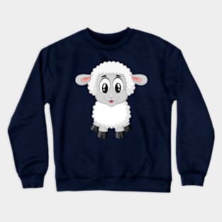 Sweet cute white little lamb Crewneck Sweatshirt